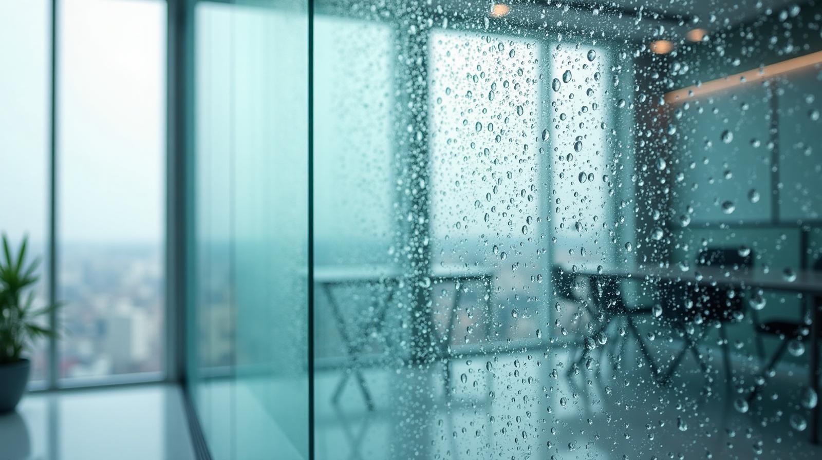 Glass surface with performance coating
